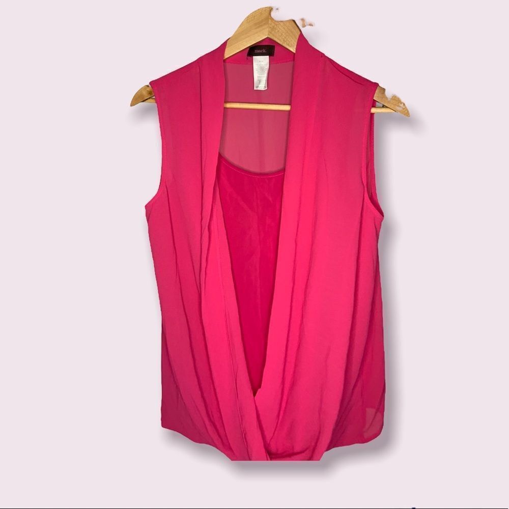 Pink Swoop Neck Blouse - Picture 4 of 4